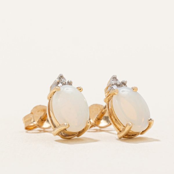 Opal & Diamond Earrings | 1.20ctw, 0.05ctw | Online Hot Sale