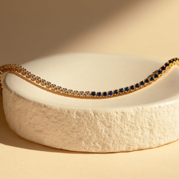 Blue Diamond Tennis Bracelet For Discount