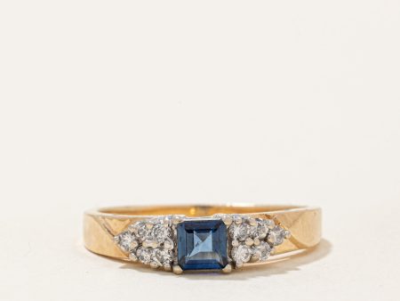 Sapphire & Diamond Ring | 0.37ct, 0.22ctw | SZ 7.75 | For Sale