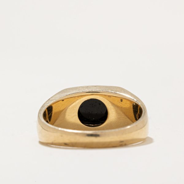 Onyx & Diamond Ring | 1.60ct, 0.02ctw | SZ 10.5 | Online