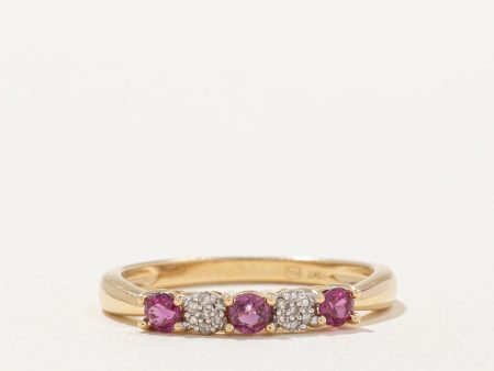 Ruby & Diamond Band | 0.24ctw, 0.04ctw | SZ 7 | Discount