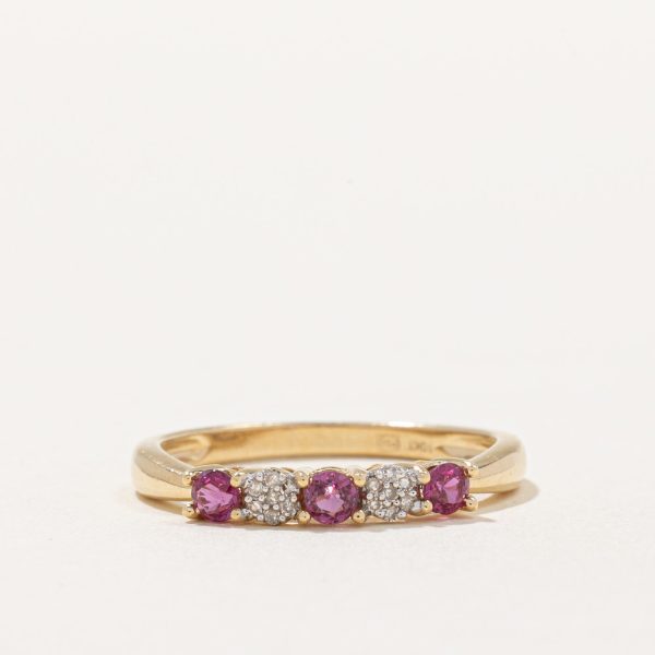 Ruby & Diamond Band | 0.24ctw, 0.04ctw | SZ 7 | Discount