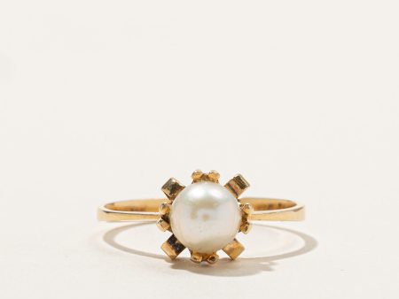 Solitaire Pearl Ring | SZ 8.5 | Discount