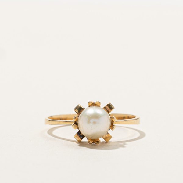 Solitaire Pearl Ring | SZ 8.5 | Discount