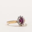 Ruby & Diamond Halo Ring | 0.50ct, 0.10ctw | SZ 6 | Sale