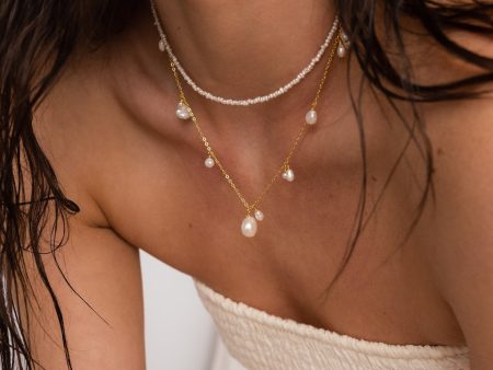 Baroque Pearl Station Necklace Sale