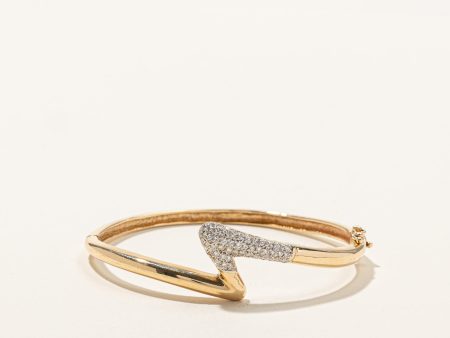 Pave Set Diamond Gold Bangle | 0.50ctw | 6 | Online