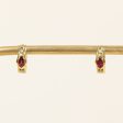 Ruby & Diamond Hoop Earrings | 0.32ctw, 0.04ctw | Online now