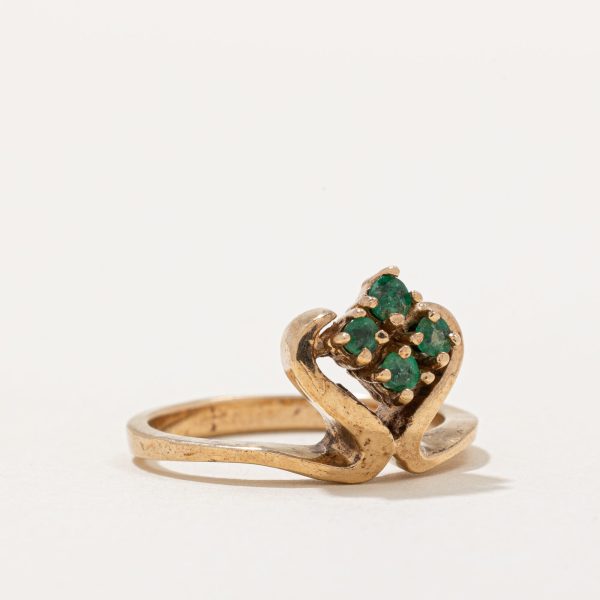 Ornate Emerald Ring | 0.08ctw | SZ 6.5 | For Discount