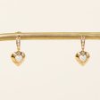 Opal & Diamond Heart Earrings | 0.22ctw, 0.03ctw | Sale