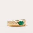 Emerald & Diamond Ring | 0.39ct, 0.01ctw | SZ 4.5 | Supply