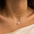 Duo Chain Pearl Necklace Online Hot Sale