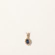 Sapphire & Diamond Halo Pendant | 0.25ct, 0.08ctw | Discount