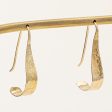 14k Yellow Gold Hammer Finish Earrings Online