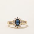 Sapphire & Diamond Halo Ring | 0.48ct, 0.21ctw | SZ 4.5 | Online