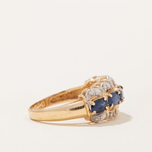 Sapphire & Diamond Cocktail Ring | 1.25ctw, 0.05ctw | SZ 5.75 | Online Hot Sale