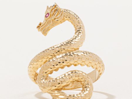 Synthetic Ruby Dragon Ring | 0.02ct | SZ 7.75 | Online