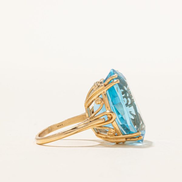 Blue Topaz Cocktail Ring | 38.00ct | SZ 5 | For Discount