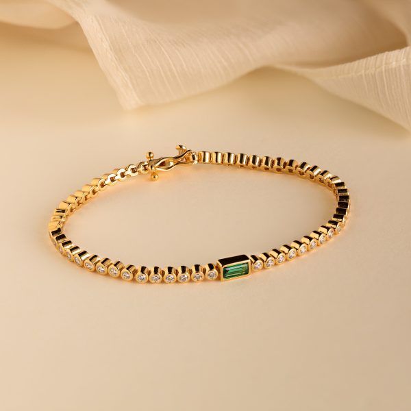 Emerald Baguette Tennis Bracelet Online