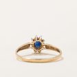 Sapphire & Diamond Halo Ring | 0.25ct, 0.05ctw | SZ 9.25 | For Sale