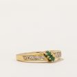 Emerald & Diamond Ring | 0.05ctw, 0.03ctw | SZ 4 | on Sale