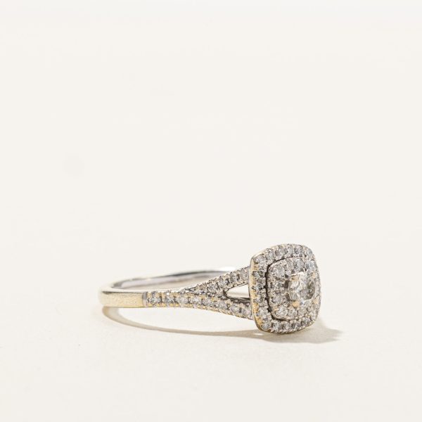 Halo Diamond Engagement Ring | 0.48ctw | SZ 7.25 | For Discount