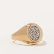 Pave Set Diamond Signet Ring | 0.10ctw | SZ 9.5 | Fashion