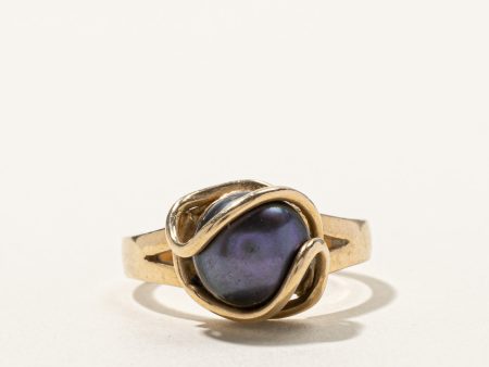 Wrapped Black Pearl Ring | SZ 6.5 | Online now