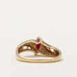 Ruby & Diamond Bypass Ring | 0.23ct, 0.02ctw | SZ 6 | on Sale