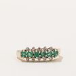 Emerald & Diamond Ring | 0.33ctw, 0.05ctw | SZ 6.75 | on Sale