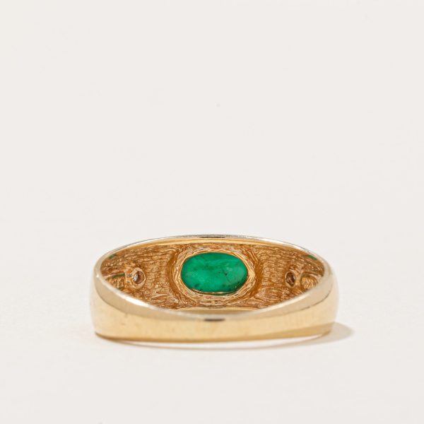 Emerald & Diamond Ring | 0.39ct, 0.01ctw | SZ 4.5 | Supply