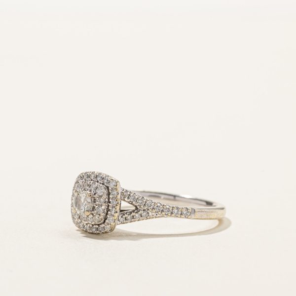 Halo Diamond Engagement Ring | 0.48ctw | SZ 7.25 | For Discount