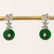 Jadeite & Diamond Earrings | 4.00ctw, 0.22ctw | For Cheap