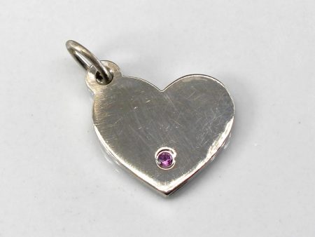 Tiffany & Co  Heart 18k Pink Sapphire Charm | 0.01ct | Online Sale