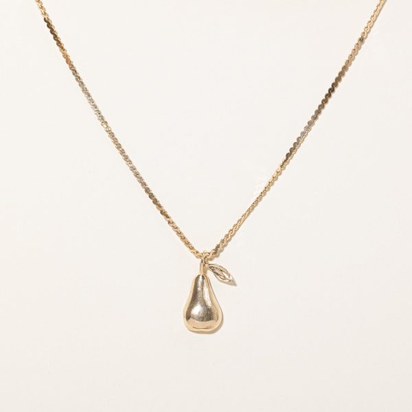 Gold Pear Pendant & Necklace | 0.05ctw | 16  | Online now