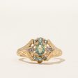 Green Chrysoberyl & Diamond Ring | 0.80ctw, 0.02ctw | SZ 7.75 | For Sale