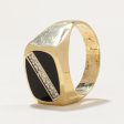 Onyx & Diamond Signet Ring | 1.20ct, 0.07ctw | SZ 9 | Online