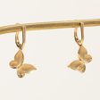 18k Yellow Gold Butterfly Earrings Cheap