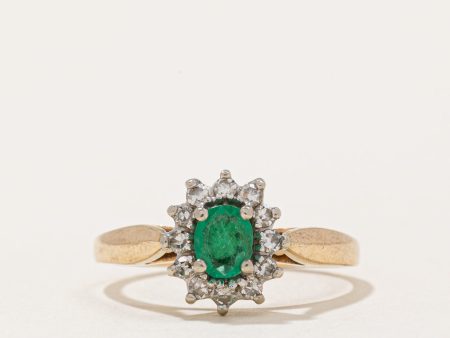 Emerald & Diamond Ring | 0.26ct, 0.12ctw | SZ 6 | Online Hot Sale