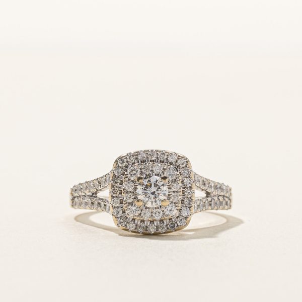 Halo Diamond Engagement Ring | 1.11ctw | SZ 9 | Online Hot Sale