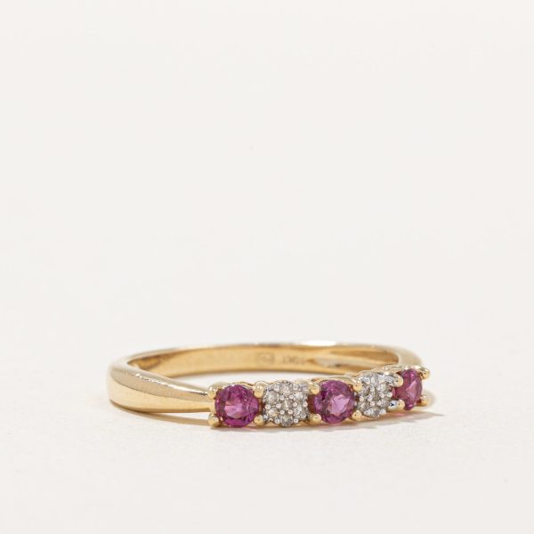 Ruby & Diamond Band | 0.24ctw, 0.04ctw | SZ 7 | Discount