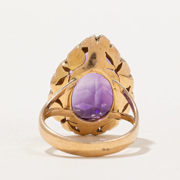 Pear Cut Amethyst Cocktail Ring | 7.00ct | SZ 4.5 | Online Sale