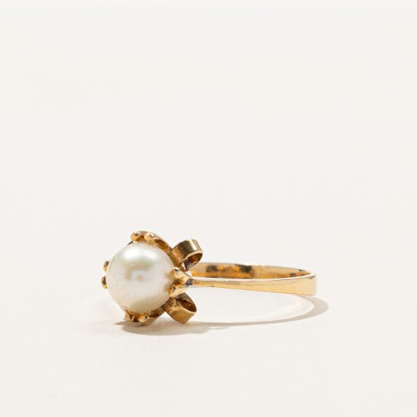 Solitaire Pearl Ring | SZ 8.5 | Discount