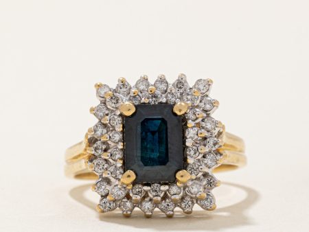 Sapphire & Diamond Cocktail Ring | 1.80ct, 0.42ctw | SZ 7.5 | Online Sale