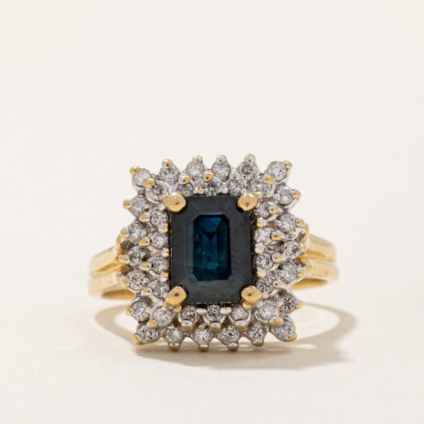 Sapphire & Diamond Cocktail Ring | 1.80ct, 0.42ctw | SZ 7.5 | Online Sale