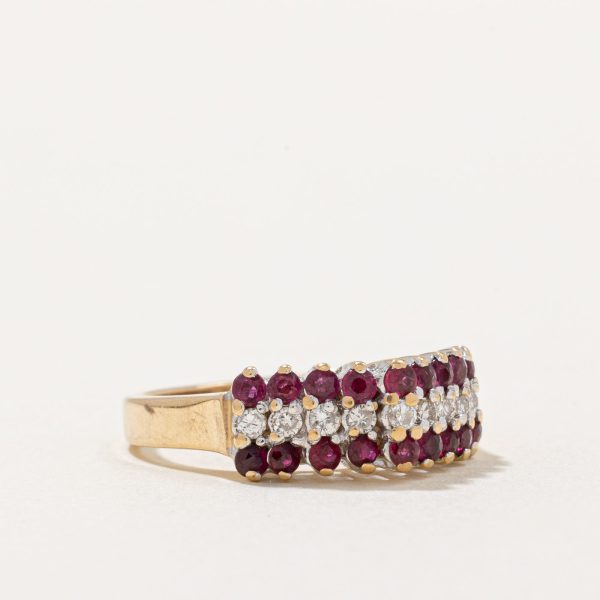 Ruby & Diamond Cocktail Ring | 0.55ctw, 0.18ctw | SZ 5.25 | Online