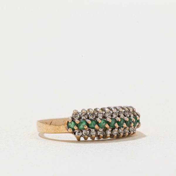 Emerald & Diamond Ring | 0.10ctw, 0.08ctw | SZ 5.75 | Hot on Sale