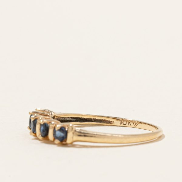 Five Stone Blue Sapphire Ring | 0.25ctw | SZ 6 | Online Sale