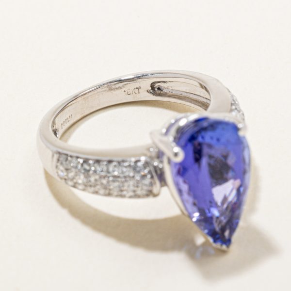 Tanzanite & Diamond Cocktail Ring | 4.49ct, 0.71ctw | SZ 6.5 | Discount