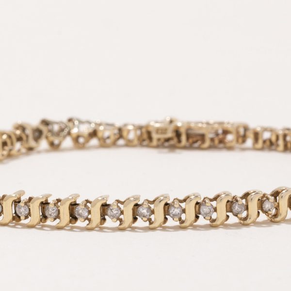 14k Yellow Gold Bracelet | 7.5  | 0.75ctw | For Cheap